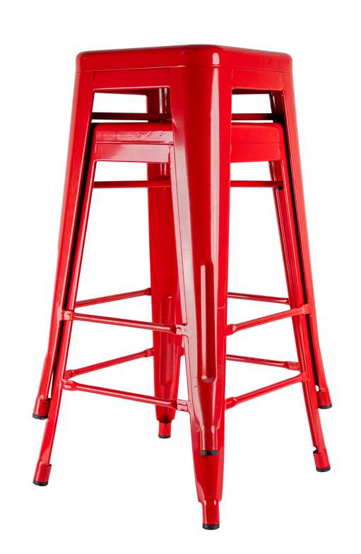 Stackable metal bar stool for commercial seating and breakroom use