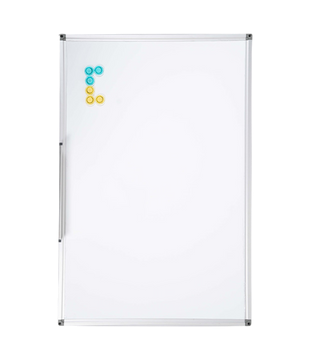 Magnetic whiteboard for office communication and workspace planning