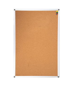 Cork notice board for pinning documents and workplace information display