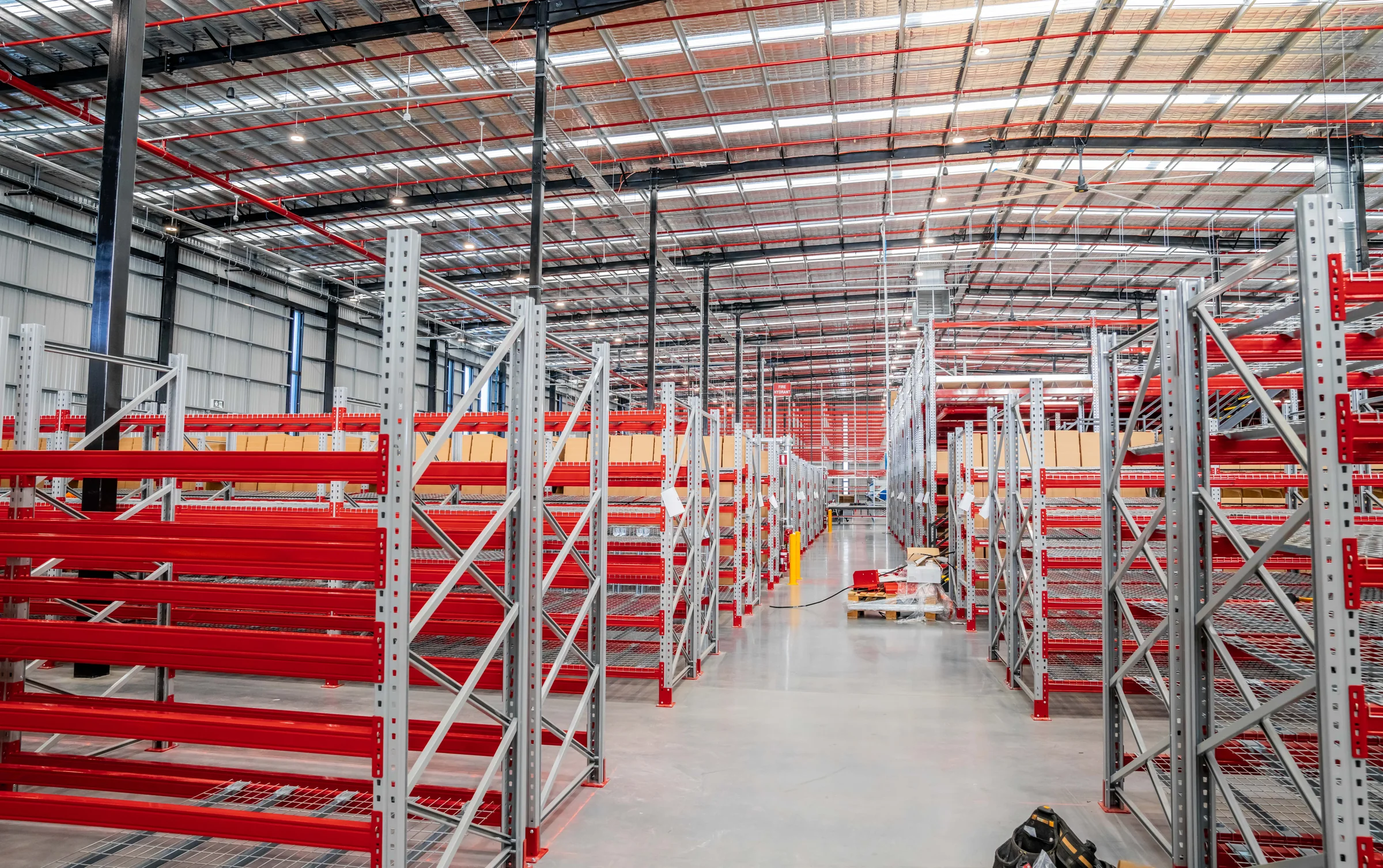 Glassons storage and picking aisles