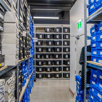Adidas stockroom design by Bowen Storage