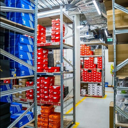 JD Sports stockroom overview