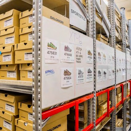 Salomon stockroom design by Bowen Storage