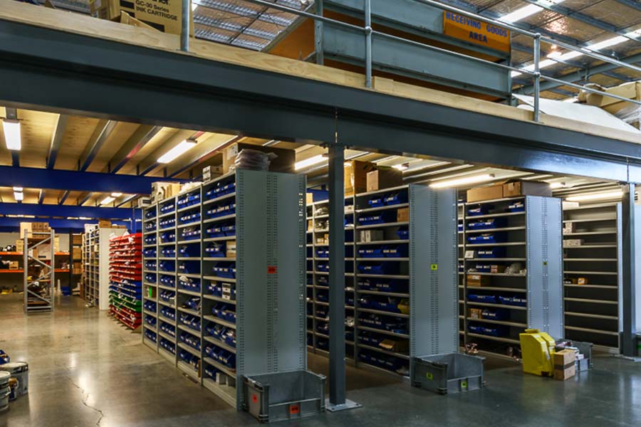 warehouse showing better storage solutions for small parts